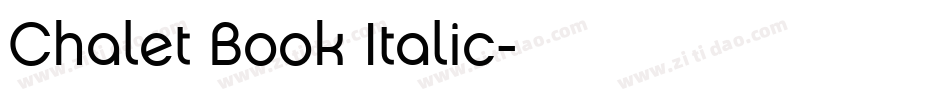 Chalet Book Italic字体转换